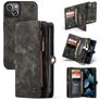 Caseme 008 iPhone 13 Mini Hoesje Uitneembare 2in1 Bookcase Portemonnee - Zwart