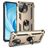 Mobigear Armor Ring Xiaomi Mi 11 Lite Hoesje Hardcase Backcover Shockproof met Ringhouder - Goud