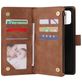 Mobigear Zipper Samsung Galaxy A71 Hoesje Bookcase Portemonnee - Bruin