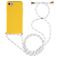 Mobigear Lanyard iPhone 8 Flexibel TPU Hoesje met koord - Geel
