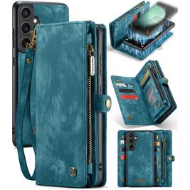 Caseme 008 Samsung Galaxy S23 FE Hoesje Uitneembare 2in1 Bookcase Portemonnee - Blauw