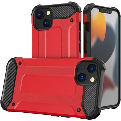 Mobigear Outdoor iPhone 14 Hoesje Hardcase Backcover Shockproof - Rood