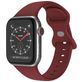 Mobigear Sport Dual Siliconen Apple Watch Bandje Druksluiting - 49/46/45/44 mm - Bordeaux Rood