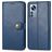 Mobigear Snap Button Xiaomi 12 Pro Hoesje Bookcase Portemonnee - Blauw