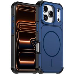 Mobigear Airbag Shockproof iPhone 17 Pro MagSafe Hoesje Hardcase Backcover Shockproof - Blauw