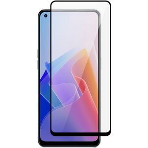 Mobigear Premium OPPO Reno 7 Lite Glazen Screenprotector - Case Friendly - Zwart