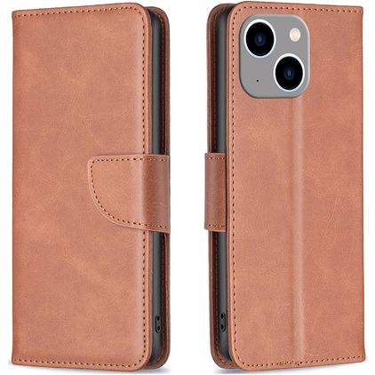 Mobigear Excellent iPhone 15 Plus Hoesje Bookcase Portemonnee - Bruin