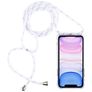 Mobigear Lanyard iPhone 11 Flexibel TPU Hoesje met koord - Transparant / Wit