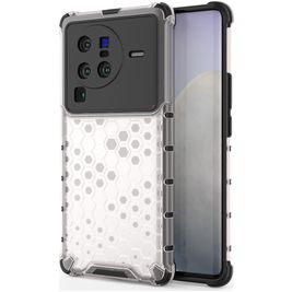 Mobigear Honeycomb Vivo X80 Pro Hoesje Hardcase Backcover Shockproof - Wit