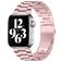 Mobigear Antwerp Stalen Apple Watch Bandje Vouwsluiting - 49/46/45/44 mm - Roze