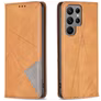 Mobigear Rhombus Slim Samsung Galaxy S24 Ultra Hoesje Bookcase - Cognac