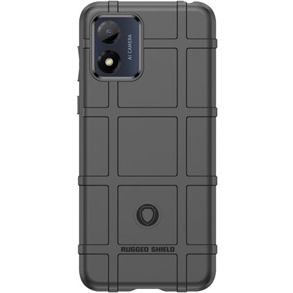 Mobigear Rugged Shield Motorola Moto E13 Hoesje Flexibel TPU Backcover Shockproof - Zwart