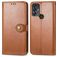 Mobigear Snap Button TCL 305 Hoesje Bookcase Portemonnee - Bruin