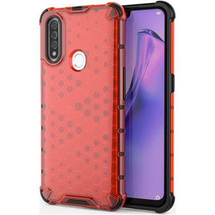 Mobigear Honeycomb OPPO A31 Hoesje Hardcase Backcover Shockproof - Rood