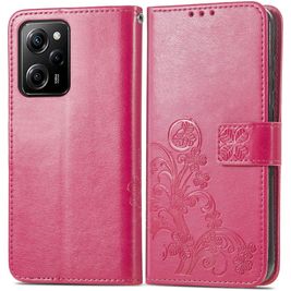 Mobigear Clover POCO X5 Pro Hoesje Bookcase Portemonnee - Magenta