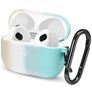 Mobigear Colors Apple AirPods 3 Hoesje Flexibel Siliconen - Wit / Groen