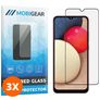 Mobigear Premium Samsung Galaxy A02s Glazen Screenprotector - Case Friendly - Zwart (3-Pack)