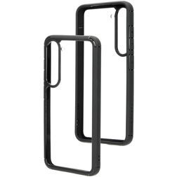 Mobiparts Rugged Clear Samsung Galaxy S23 Hoesje Hardcase Backcover Shockproof - Transparant / Zwart