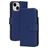 Mobiparts Wallet iPhone 15 MagSafe Hoesje Echt Leer Bookcase Portemonnee - Blauw