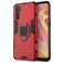Mobigear Armor Ring OPPO A91 Hoesje Hardcase Backcover Shockproof met Ringhouder - Rood