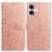 Mobigear Flowers iPhone 17 Hoesje Bookcase Portemonnee - Roségoud