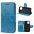 Mobigear Flowers iPhone 12 Mini Hoesje Bookcase Portemonnee - Blauw