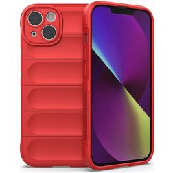 Mobigear Bumpy iPhone 14 Hoesje Flexibel TPU Backcover - Rood