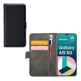 Mobilize Classic Gelly Wallet Samsung Galaxy A15 Hoesje Bookcase Portemonnee - Zwart