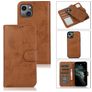 Mobigear Wallet iPhone 15 Hoesje Uitneembare 2in1 Bookcase Portemonnee - Bruin