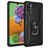 Mobigear Armor Ring Samsung Galaxy A41 Hoesje Hardcase Backcover Shockproof met Ringhouder - Zwart