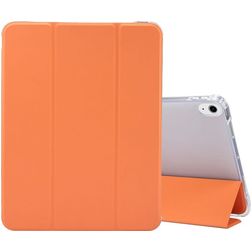 Mobigear Tri-Fold Gel iPad Air 4 (2020) Hoes TPU / Kunstleer Bookcase + Stylus Houder - Oranje