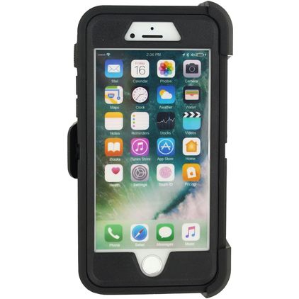 Xccess Survivor Essential iPhone SE (2022) Hoesje Hardcase Backcover Shockproof met Standaard - Zwart