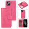 Mobigear Wallet iPhone 13 Hoesje Uitneembare 2in1 Bookcase Portemonnee - Magenta