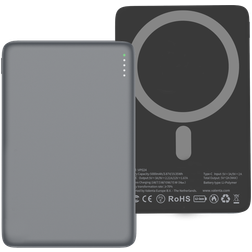 Valenta Ultra Slim Single USB-C Powerbank 5.000 mAh 15W - MagSafe Compatible - Grijs