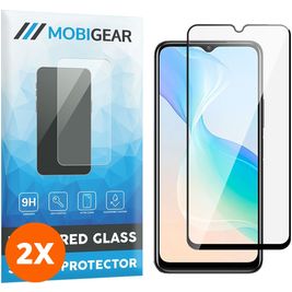 Mobigear Premium Vivo Y33s Glazen Screenprotector - Case Friendly - Zwart (2-Pack)