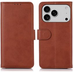 Mobigear Wallet iPhone 17 Pro Max Hoesje Bookcase Portemonnee - Bruin