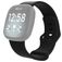 Mobigear Sport Dual Siliconen Fitbit Sense Bandje Druksluiting - Zwart