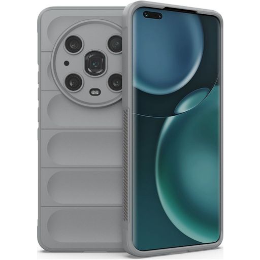 Mobigear Bumpy HONOR Magic 4 Pro Hoesje Flexibel TPU Backcover - Grijs