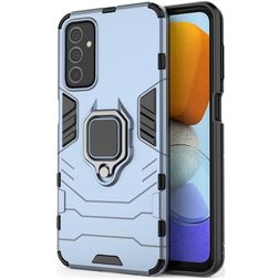 Mobigear Armor Ring Samsung Galaxy M23 Hoesje Hardcase Backcover Shockproof met Ringhouder - Blauw