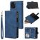 Mobigear Zipper iPhone 12 Hoesje Bookcase Portemonnee - Blauw