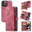 Caseme 008 iPhone 13 Pro Hoesje Uitneembare 2in1 Bookcase Portemonnee - Rood