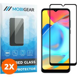 Mobigear Premium Alcatel 3L Glazen Screenprotector - Case Friendly - Zwart (2-Pack)