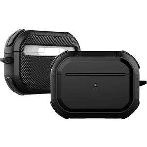 Mobigear Slim Armor Apple AirPods Pro 2 Shockproof Hardcase Hoesje - Zwart