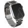 Burga Chic Royal Stalen Apple Watch Bandje Vouwsluiting - 42/41/40/38 mm - Zilver