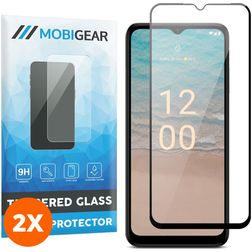 Mobigear Premium Nokia G22 Glazen Screenprotector - Case Friendly - Zwart (2-Pack)