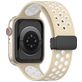 Mobigear Sport Plus Mag Siliconen Apple Watch Bandje Magneetsluiting - 42/41/40/38 mm - Wit / Beige