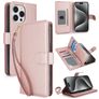 Mobigear Wallet iPhone 15 Pro Hoesje Bookcase Portemonnee - Roségoud