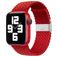 Mobigear Braided Nylon Apple Watch Bandje Klemsluiting - 42/41/40/38 mm - Rood
