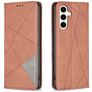 Mobigear Rhombus Slim Samsung Galaxy S24 FE Hoesje Bookcase - Bruin