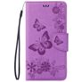 Mobigear Butterfly iPhone SE (2022) Hoesje Bookcase Portemonnee - Paars